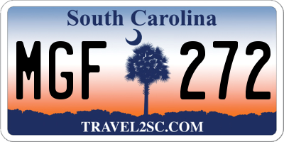 SC license plate MGF272