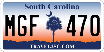 SC license plate MGF470