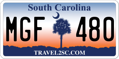 SC license plate MGF480