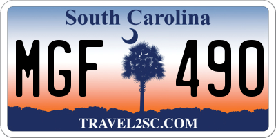 SC license plate MGF490