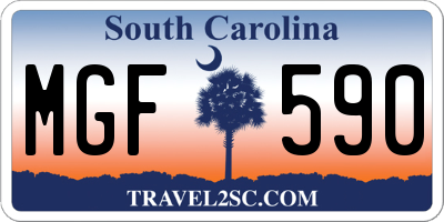 SC license plate MGF590