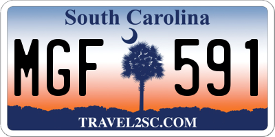 SC license plate MGF591