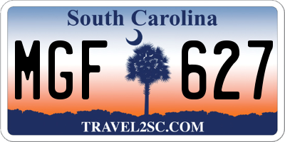 SC license plate MGF627