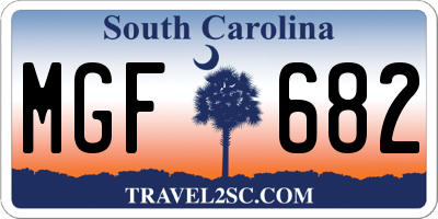 SC license plate MGF682