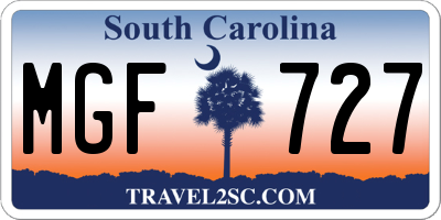 SC license plate MGF727