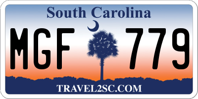 SC license plate MGF779