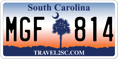 SC license plate MGF814