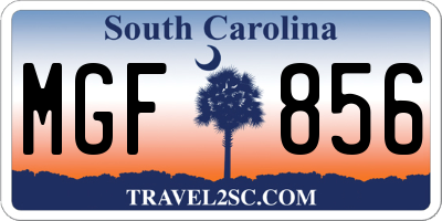 SC license plate MGF856