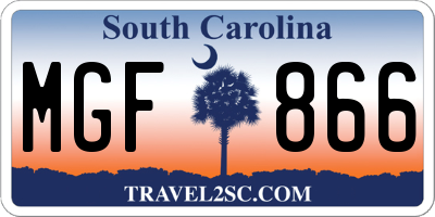 SC license plate MGF866