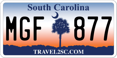 SC license plate MGF877