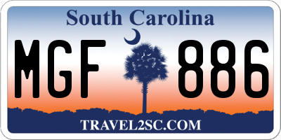SC license plate MGF886