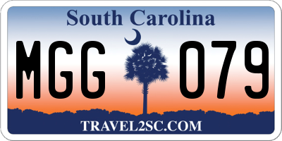 SC license plate MGG079