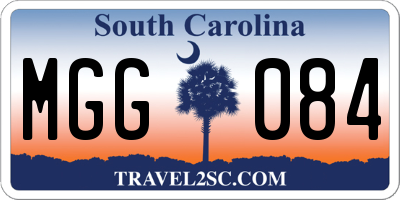 SC license plate MGG084