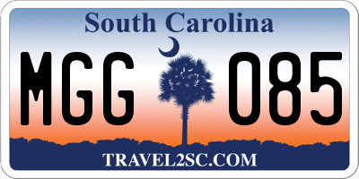 SC license plate MGG085