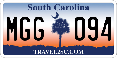 SC license plate MGG094