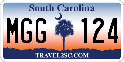 SC license plate MGG124