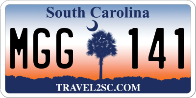 SC license plate MGG141