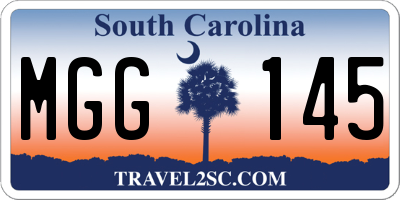SC license plate MGG145