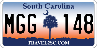 SC license plate MGG148