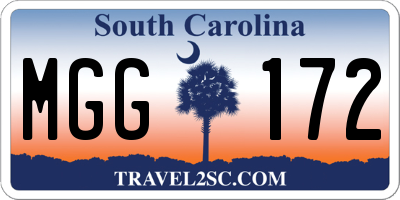 SC license plate MGG172