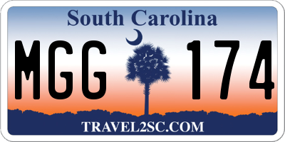 SC license plate MGG174
