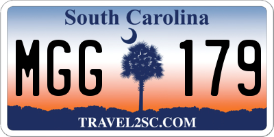 SC license plate MGG179