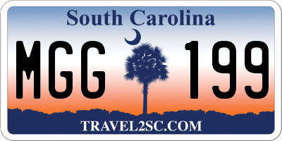 SC license plate MGG199