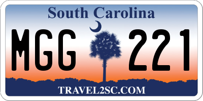 SC license plate MGG221