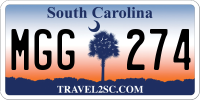 SC license plate MGG274