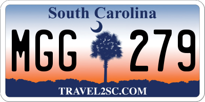SC license plate MGG279