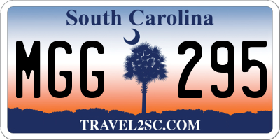 SC license plate MGG295