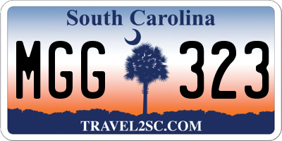 SC license plate MGG323