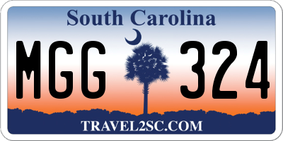 SC license plate MGG324