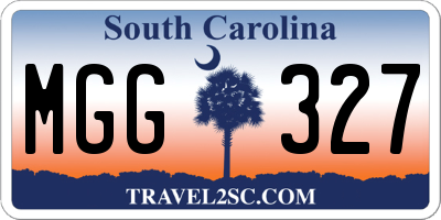 SC license plate MGG327