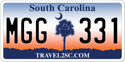 SC license plate MGG331