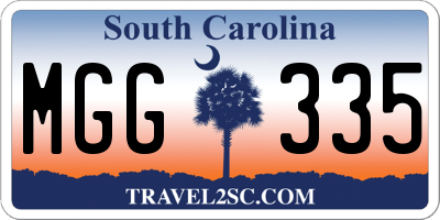 SC license plate MGG335