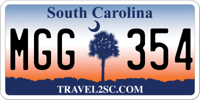 SC license plate MGG354