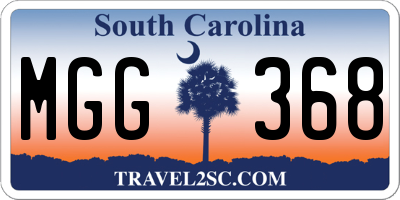 SC license plate MGG368