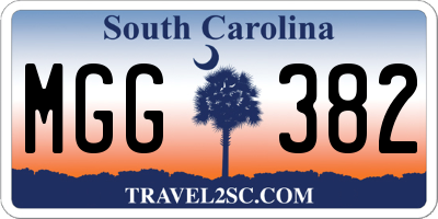 SC license plate MGG382