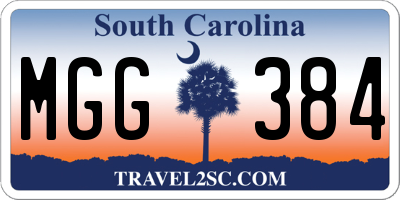 SC license plate MGG384