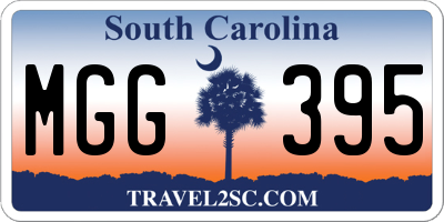 SC license plate MGG395