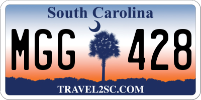 SC license plate MGG428
