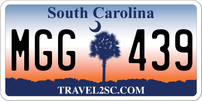 SC license plate MGG439