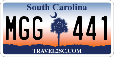 SC license plate MGG441
