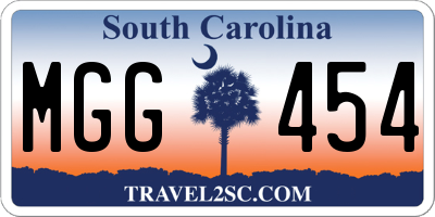 SC license plate MGG454