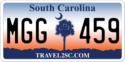 SC license plate MGG459