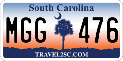 SC license plate MGG476