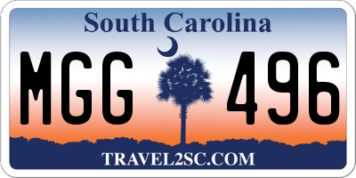 SC license plate MGG496