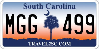 SC license plate MGG499