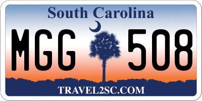 SC license plate MGG508